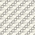 Vector seamless pattern with diagonal curls.Modern stylish texture Royalty Free Stock Photo